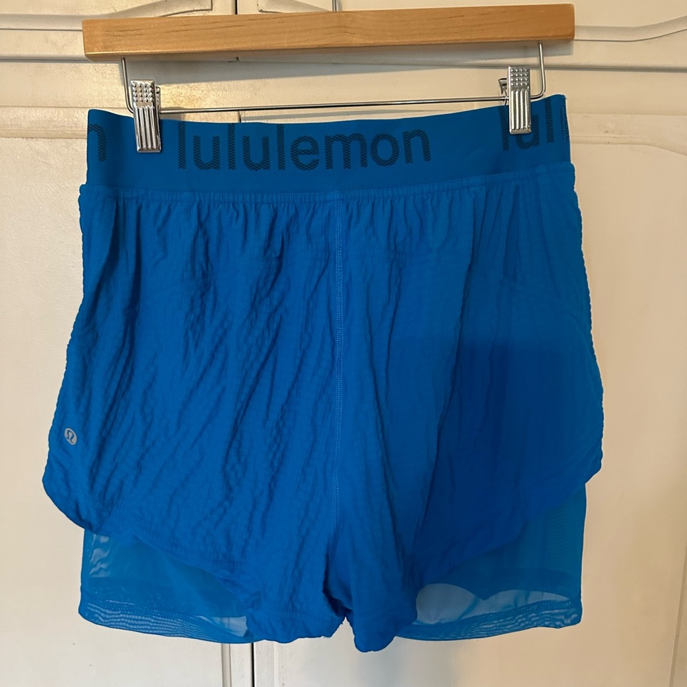 LULULEMON Logo Waistband High-Rise Training Short Poolside - Picture 10 of 14